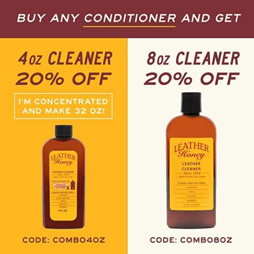 Leather Honey Leather Cleaner The Best Leather Cleaner for Vinyl and Leather Apparel, Furniture, Auto Interior, Shoes… - Image 6